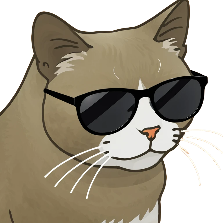 Cat with sunglasses emoji