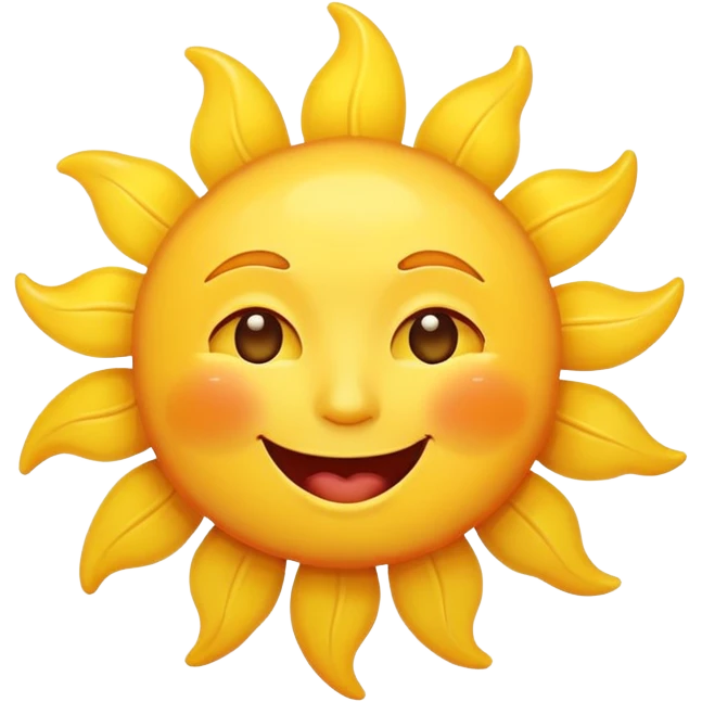 Smiling sun drooling emoji