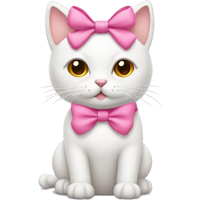 cat with pink bow emoji