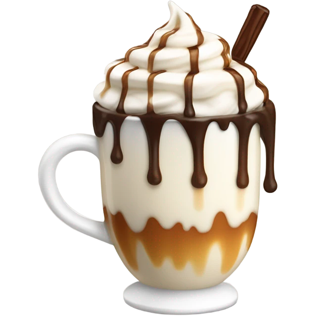 Hot white chocolate emoji