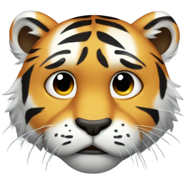 Tiger crying tears emoji