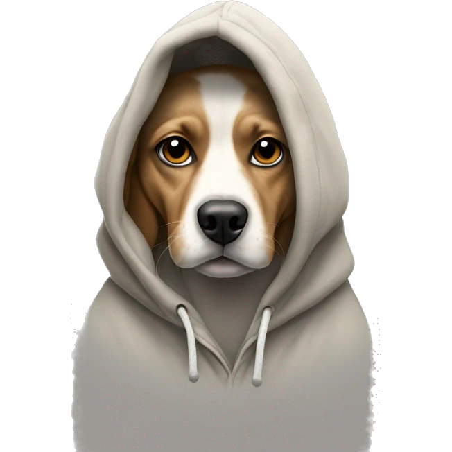 Dog waring a hoody emoji