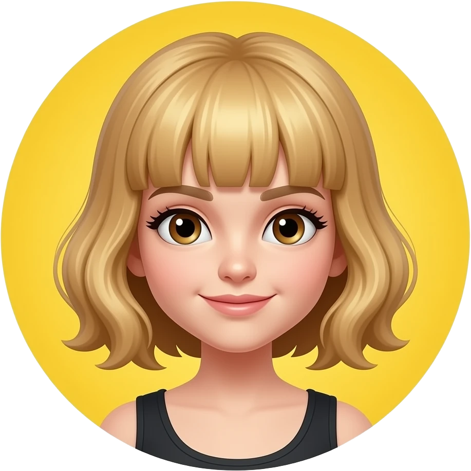 Baddie girl yellow cirle emoji emoji