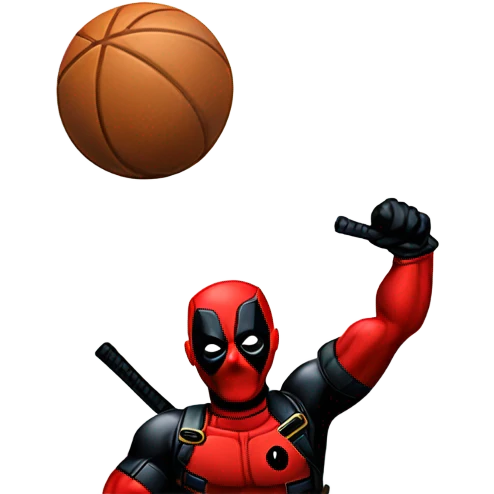Deadpool playing ball emoji