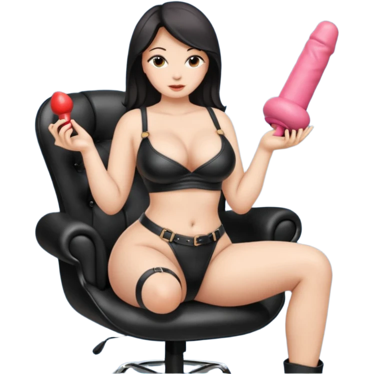 Realistic Nudes big titts woman sitting on a dildo emoji