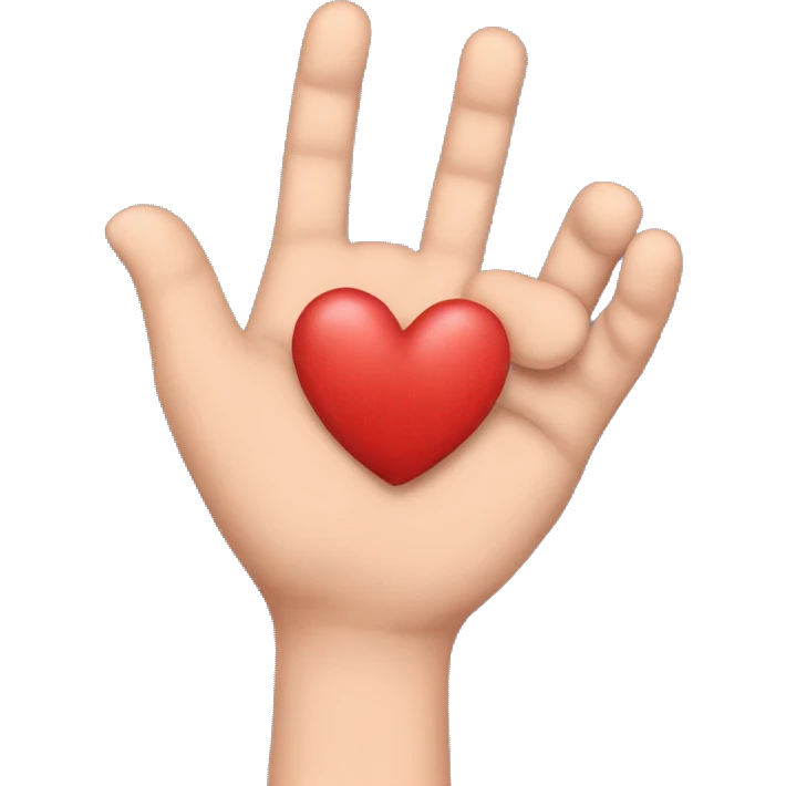Corazón con manos emoji