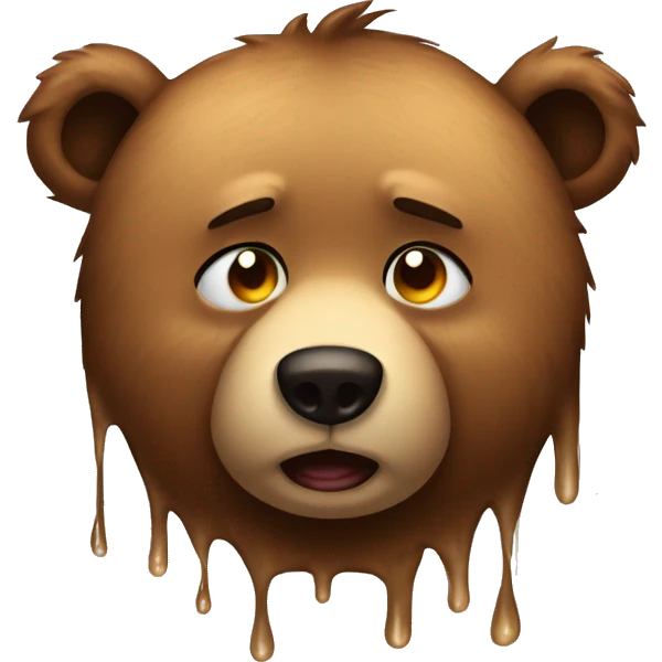 the bear is crying tears emoji