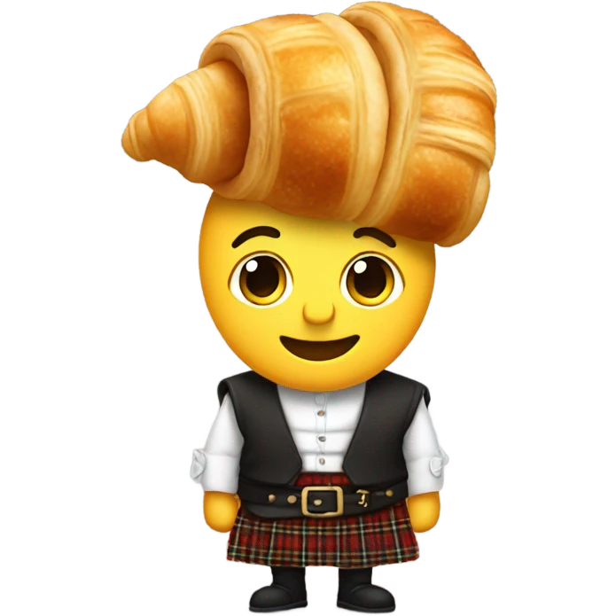 croissant with a kilt emoji