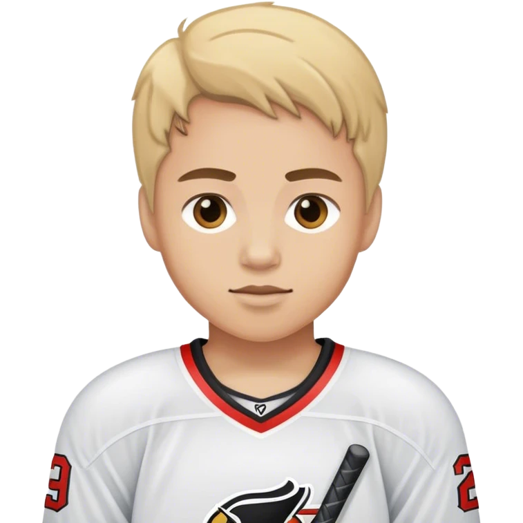 Mi bitmoji as a hockey player emoji