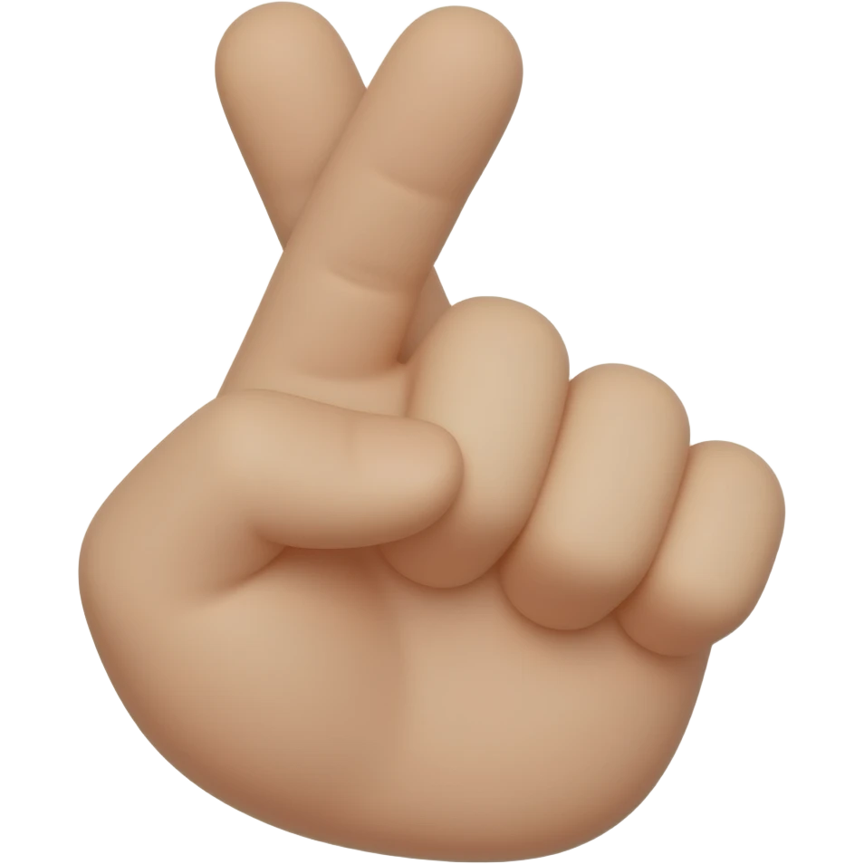 finger heart with thumb and index finger  crossed emoji