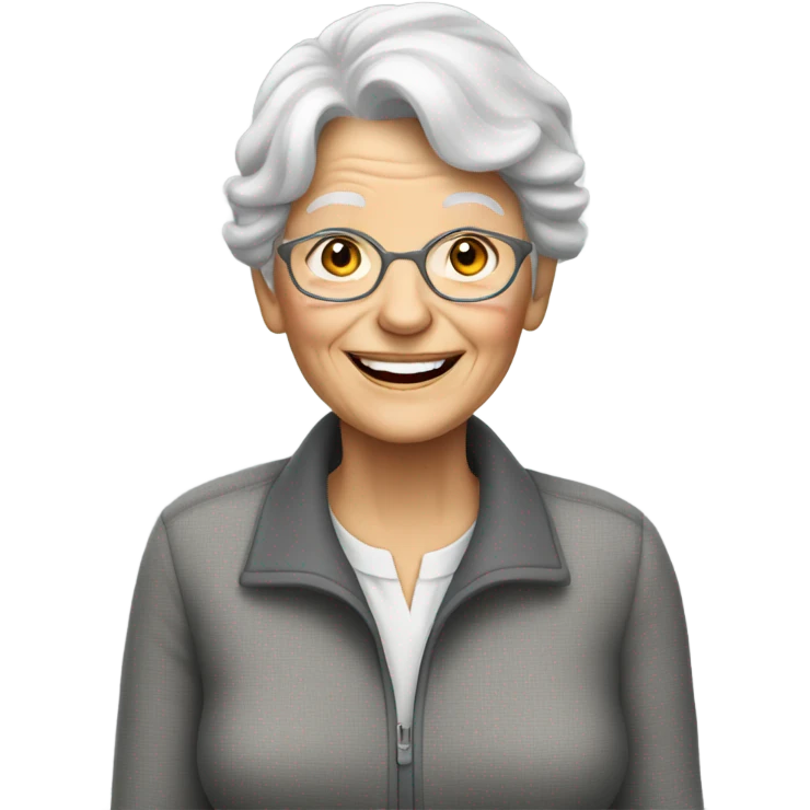 White grandma without glasses  emoji
