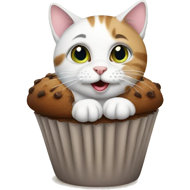 Cat with muffin emoji