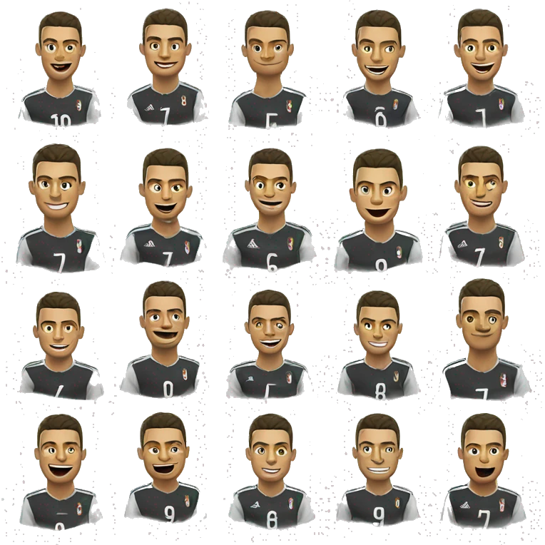 Cristiano Ronaldo Doing his celebration in Jersey Number 7 for Real  emoji