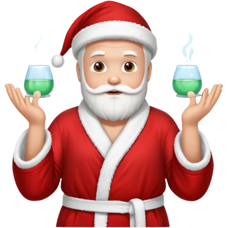 Santa having a spa day emoji