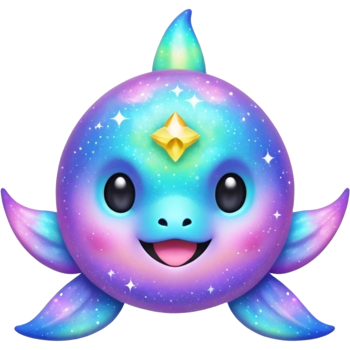 Pastel nebula glittery Randomly-colored sparkly exotic Fakémon-creature emoji