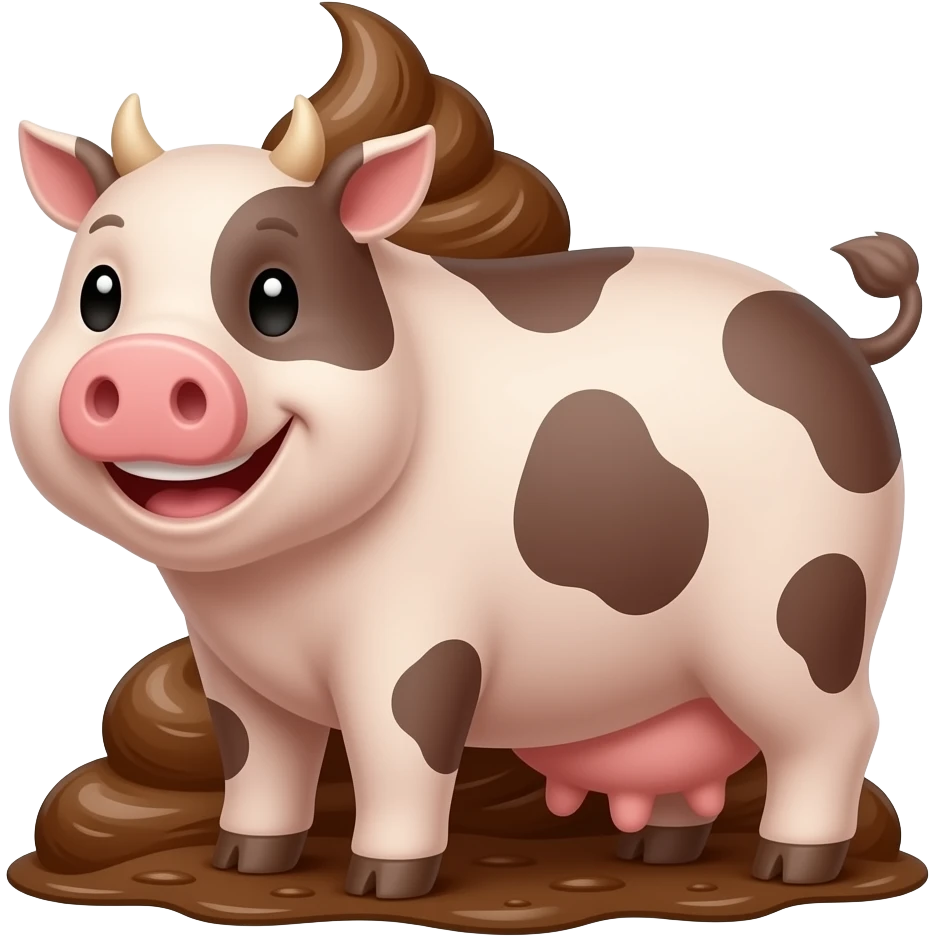 임어당 돼지 꿀꿀이 cow poop smil emoji