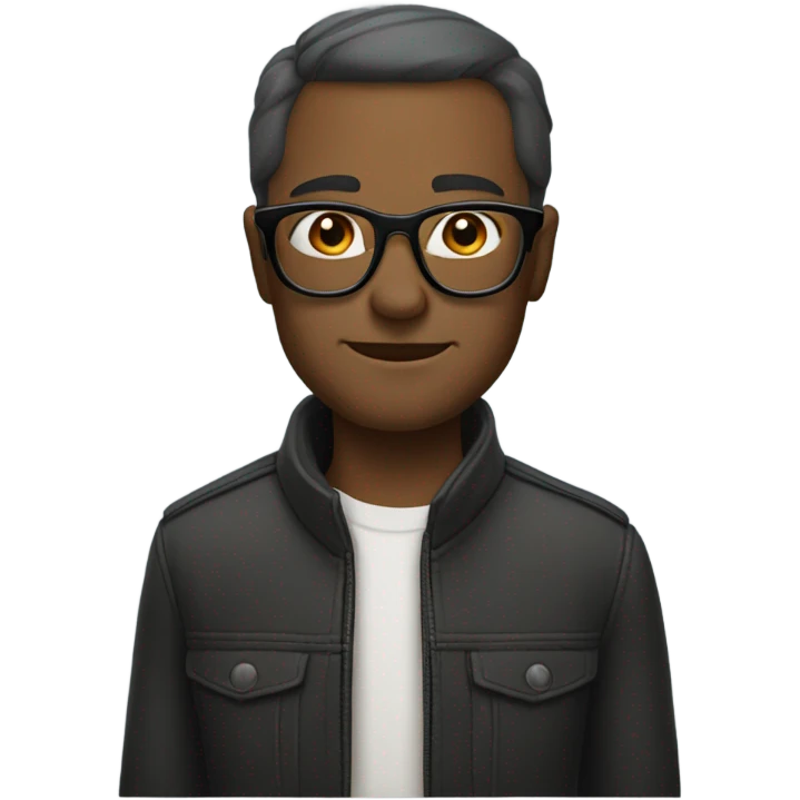 Man with glasses cool emoji