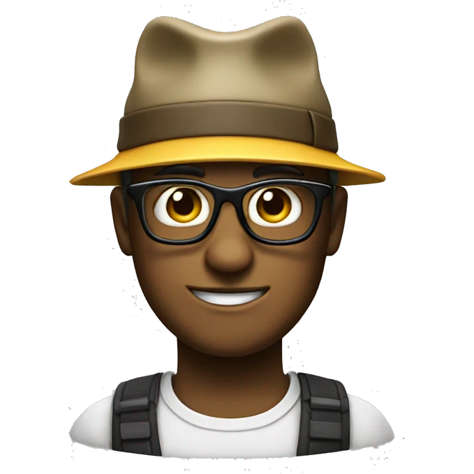 nerd emoji with propeller-hat emoji