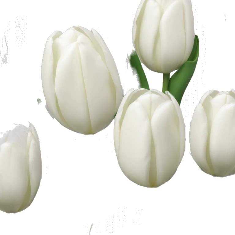 white tulips emoji