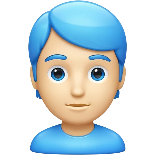 blue user icon 3D emoji