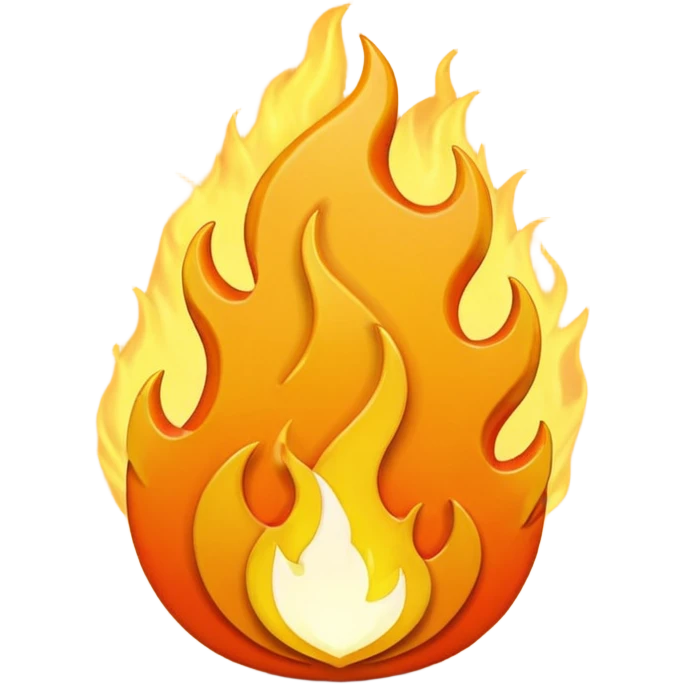 Flame in 3d with texture emoji