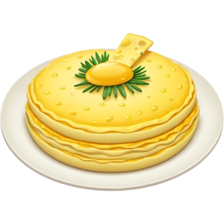 Omelet with chives  emoji