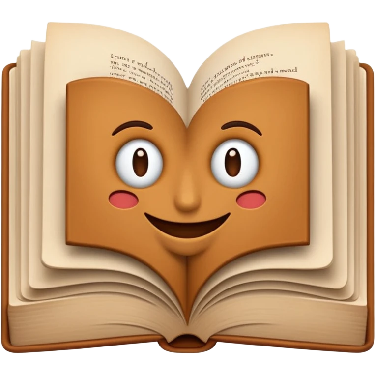 A minimalist emoji-style icon representing wordplay — symbolizing creativity with language. It features an open book or speech bubble merging with playful letters or word fragments, forming a clever visual pun. emoji