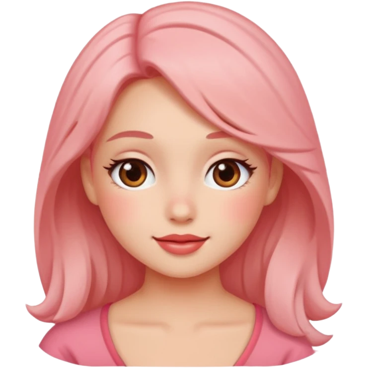 Blushing flirty emoji