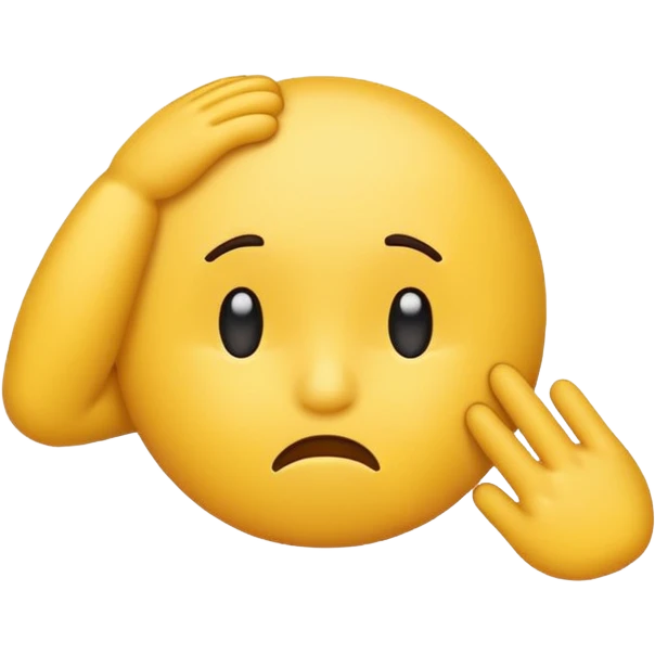 confused yellow emoji scratching his head emoji