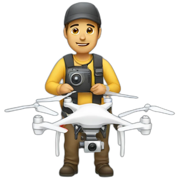 guy with drone emoji