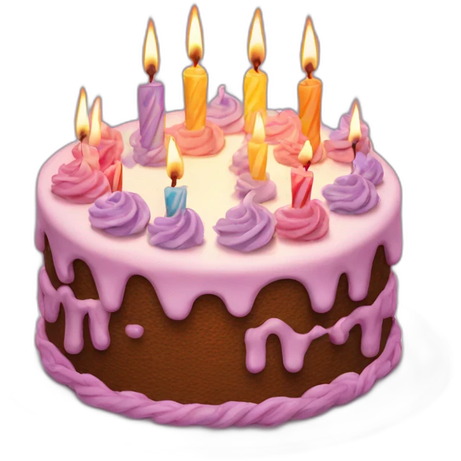 Birthday cake with candles  emoji
