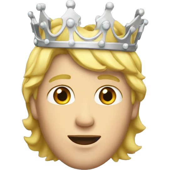 a blond man with a crown  emoji