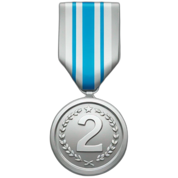 Silver 2nd place medal emoji