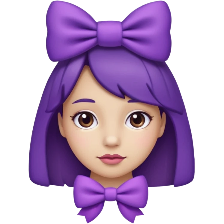 Moño morado coqueto emoji
