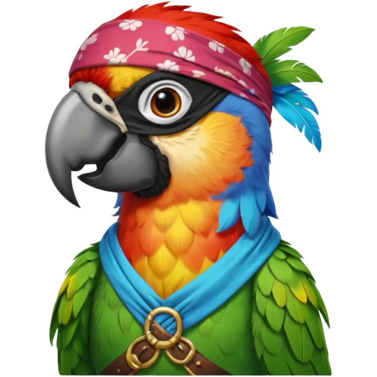 pirate and parrot emoji
