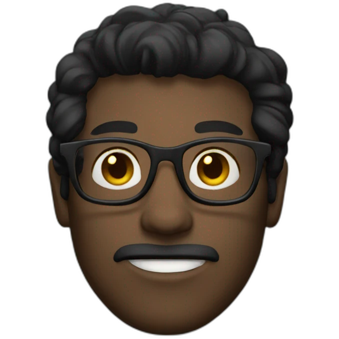 dark hair man glasses emoji