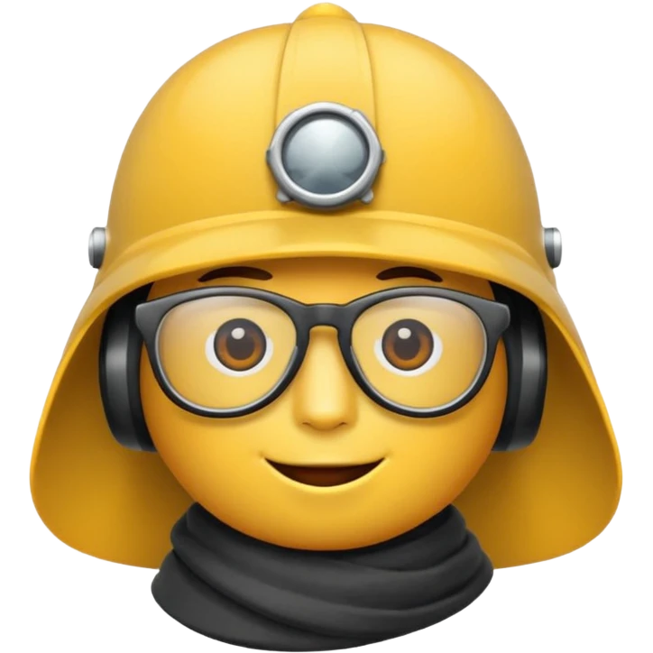 Erstelle mir einen Fallschirmspringer im emoji style mit Helm und Brille auf dem kopf und einem Tuch vor dem mund emoji