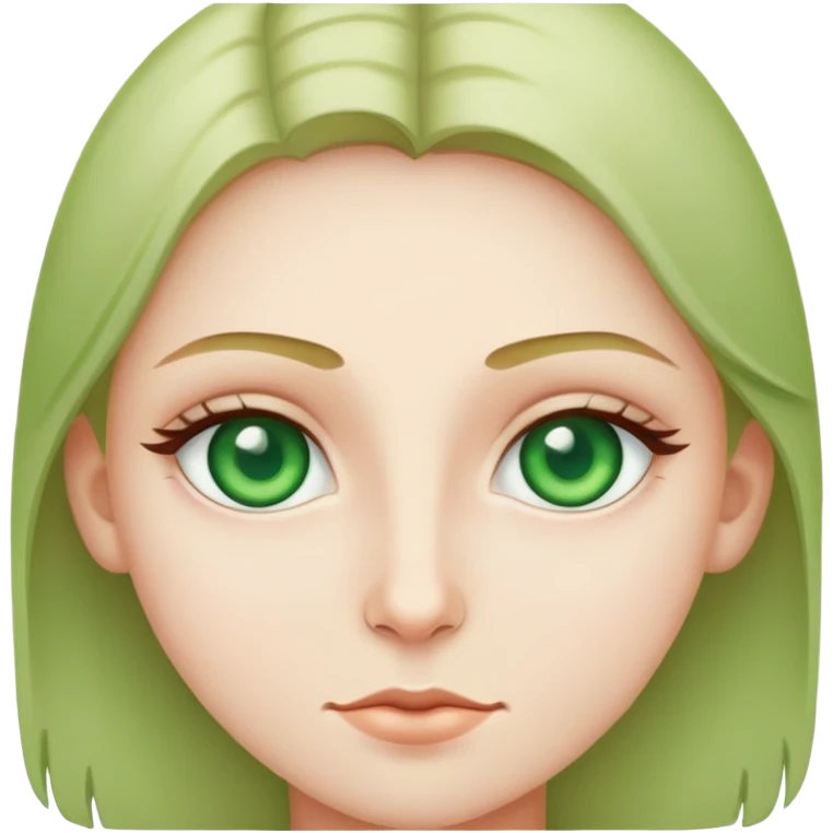 With green eyes emoji