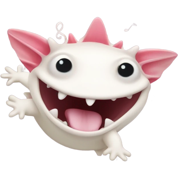 Axolotl singing emoji