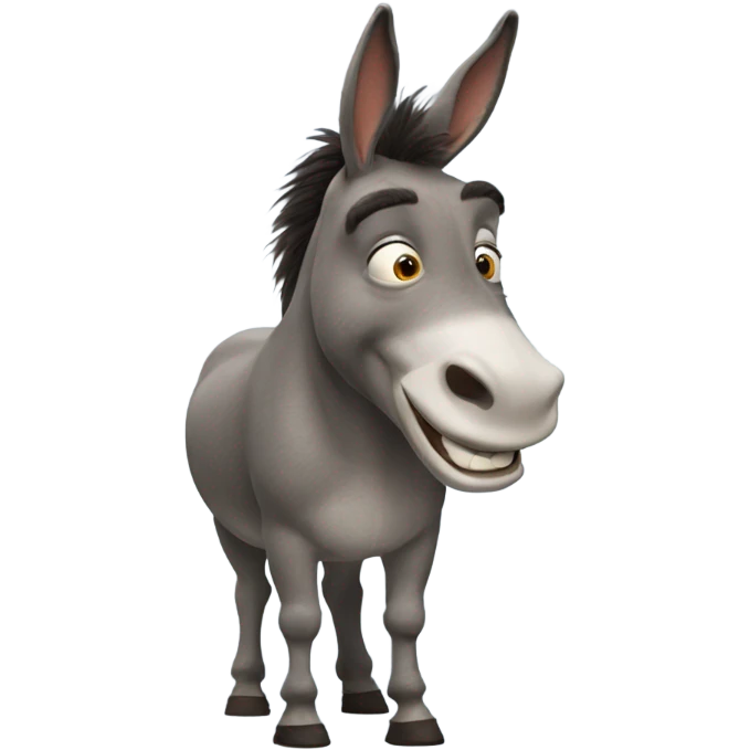 donkey from shrek with a big smile emoji