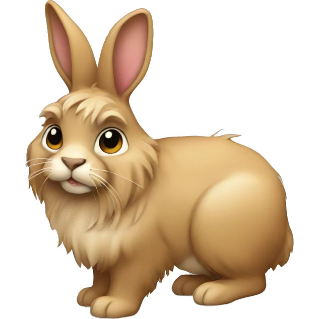 Lionhead tan bunny emoji