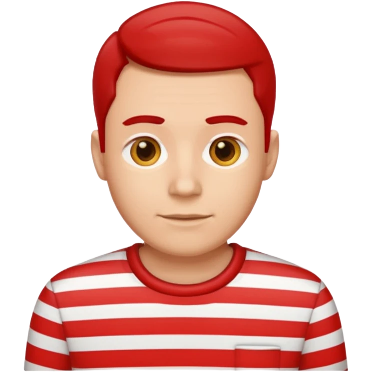 Men with red Striped Shirt emoji