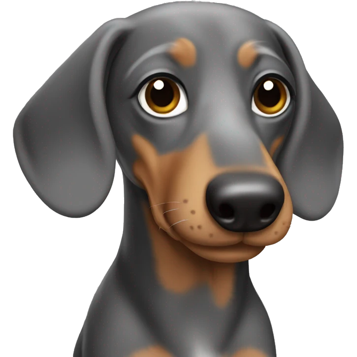 gray dashund emoji