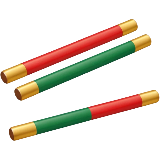 really short heavy sticks with bisel endings christmas color emoji