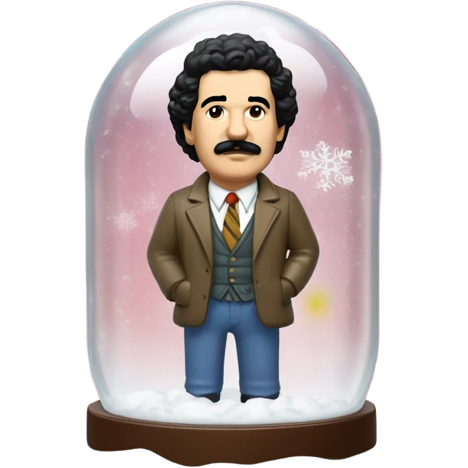 pablo escobar in snowing ball emoji