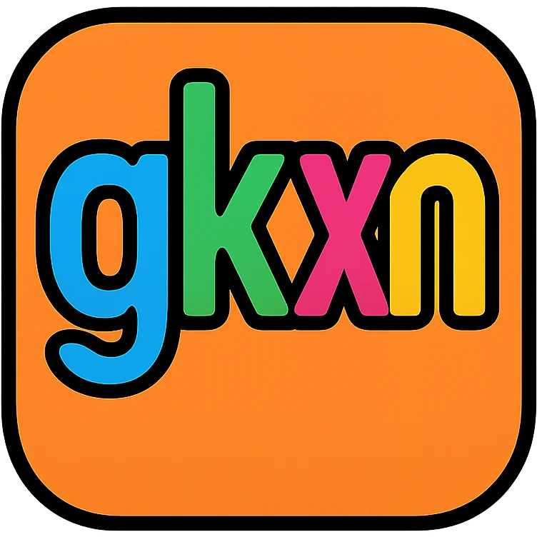 letters 'gkxm' in a rounded icon style, soft edges, friendly and approachable, logo-ready emoji