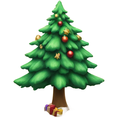 Christmas tree on the beach emoji