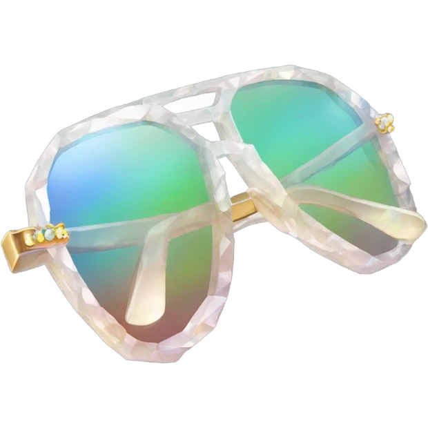 opal Crystal gemstone pair of sunglasses emoji