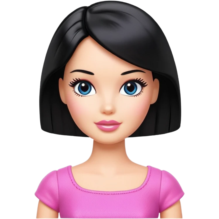 barbie doll black hair emoji