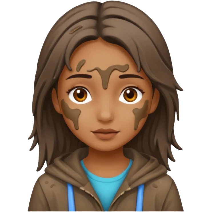 girl with mud on her emoji